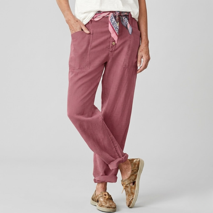 Tie Waist Straight Leg Pants