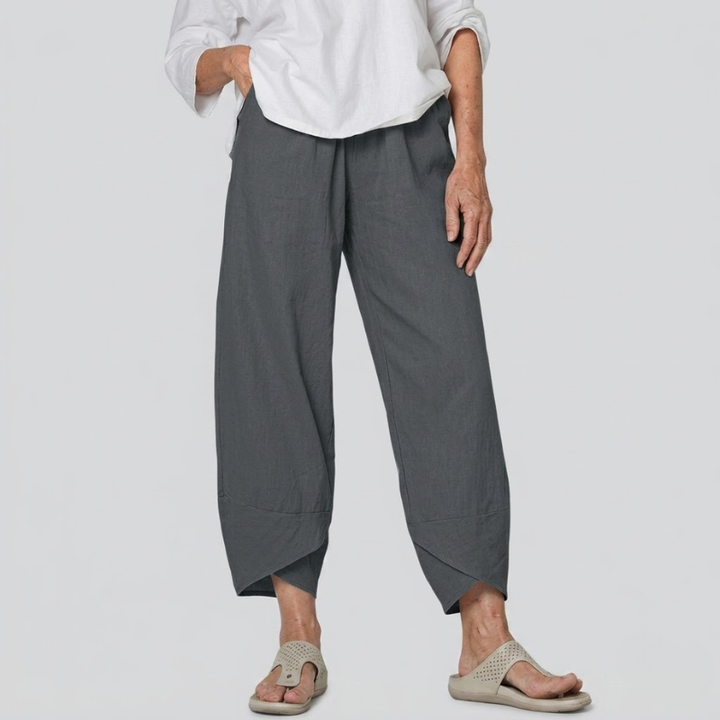 Flowy Wide-Leg Cropped Pants