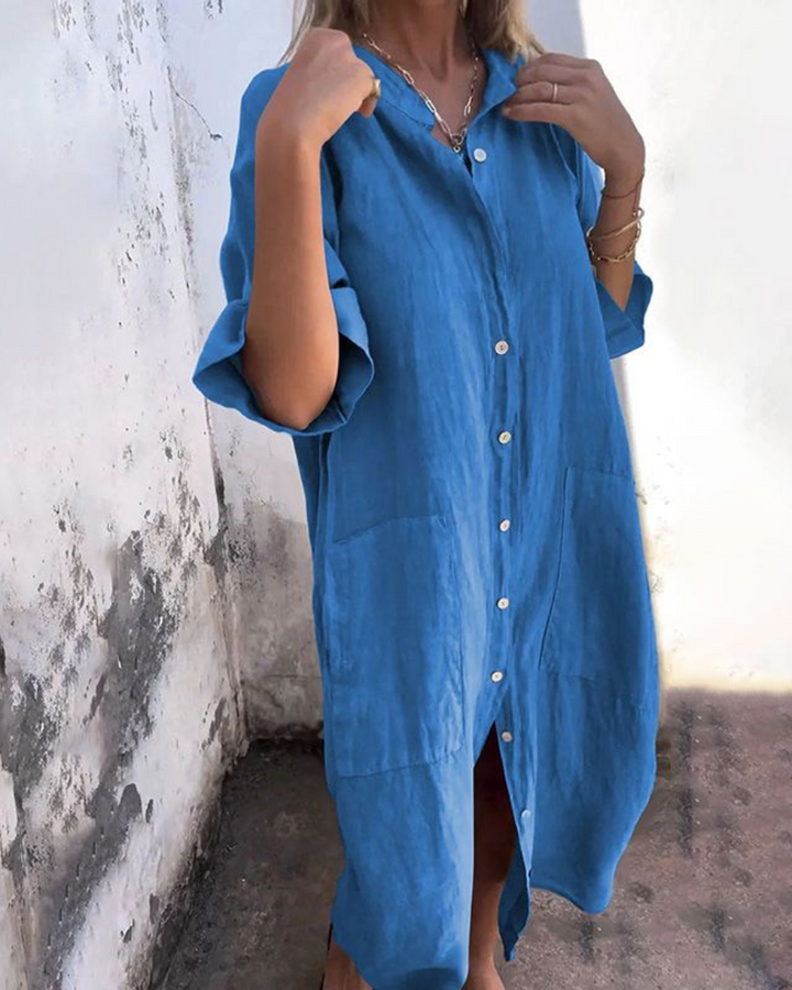Women's Boho Oversized Shirt Dress