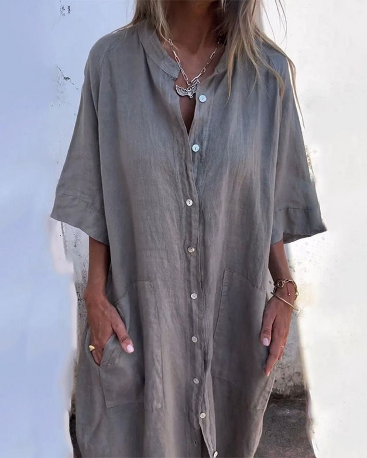 Women's Boho Oversized Shirt Dress
