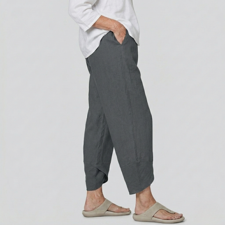 Flowy Wide-Leg Cropped Pants