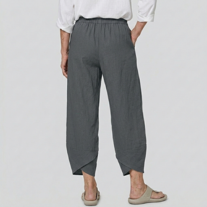 Flowy Wide-Leg Cropped Pants