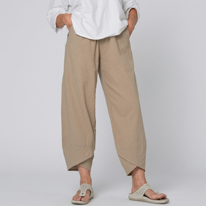 Flowy Wide-Leg Cropped Pants