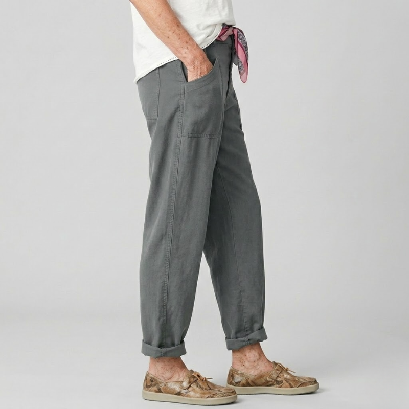 Tie Waist Straight Leg Pants