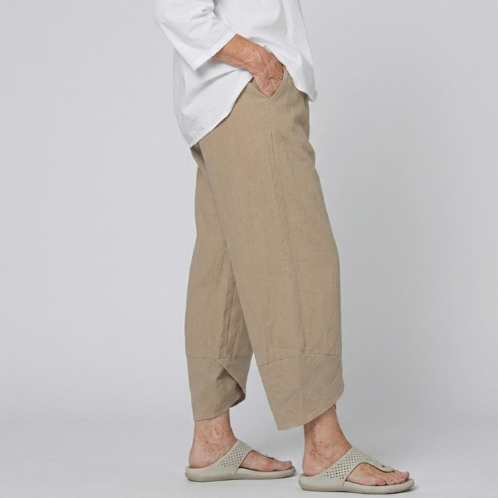 Flowy Wide-Leg Cropped Pants