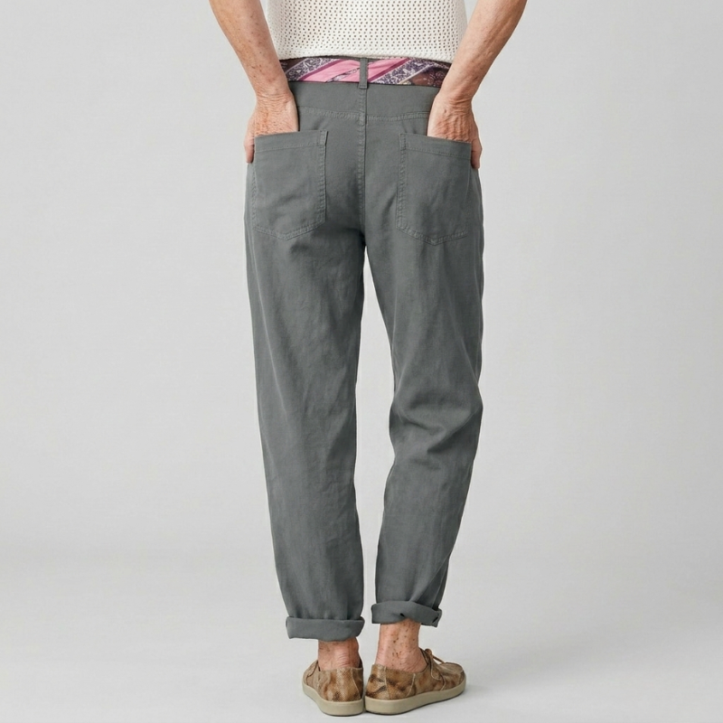 Tie Waist Straight Leg Pants