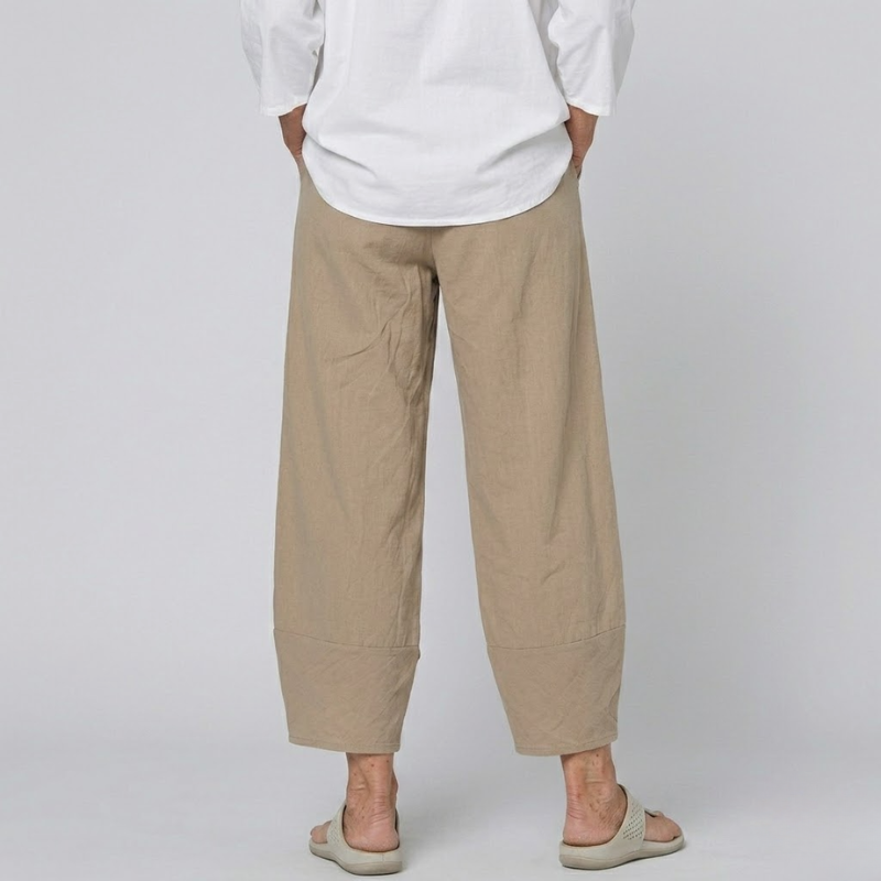 Flowy Wide-Leg Cropped Pants