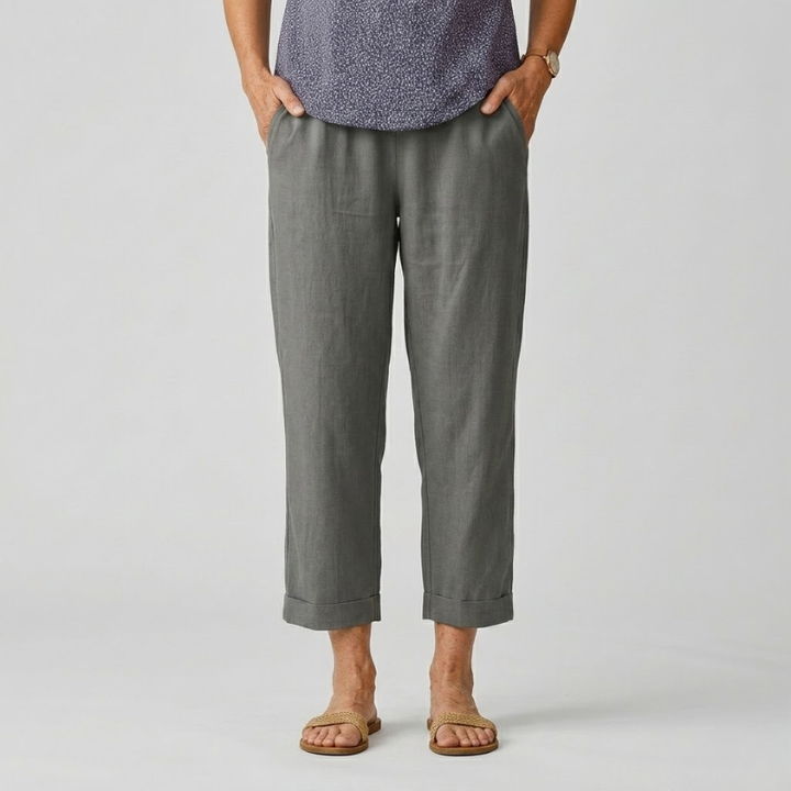 Loose Fit Cropped Pants