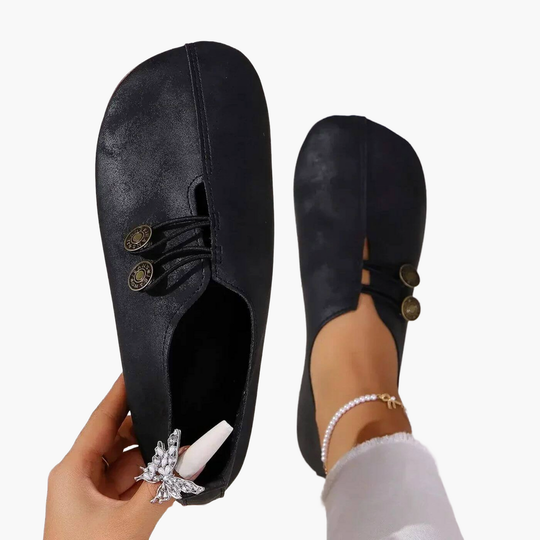 Women's Orthopedic Slip-On Loafer Flat Elastic Lace Detail