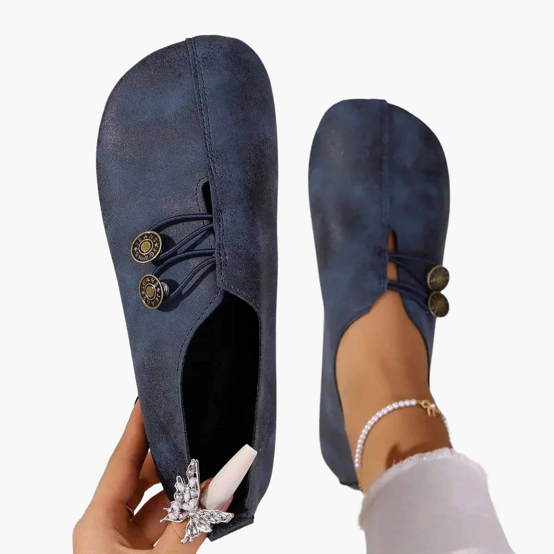 Women's Orthopedic Slip-On Loafer Flat Elastic Lace Detail