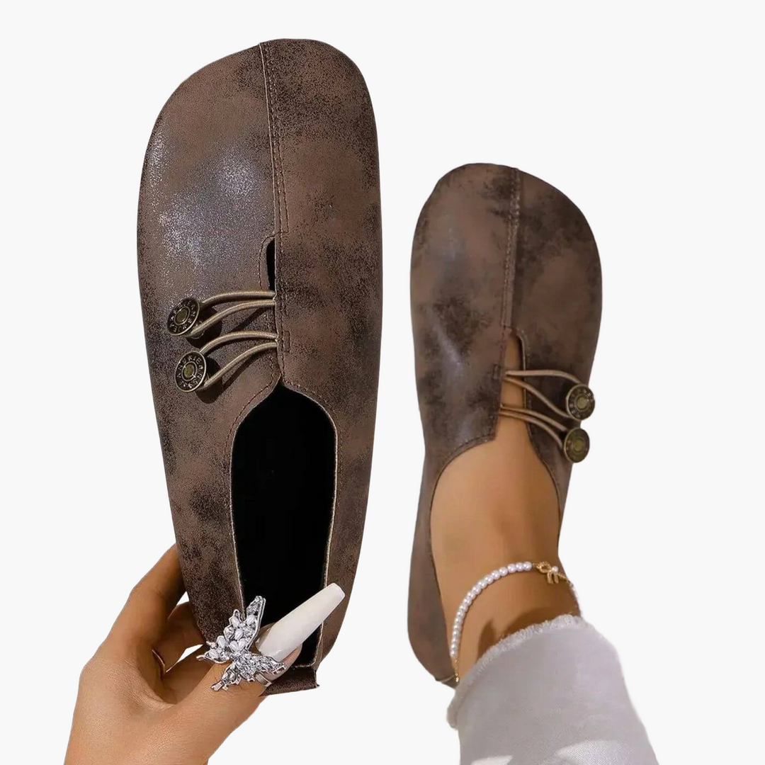 Women's Orthopedic Slip-On Loafer Flat Elastic Lace Detail
